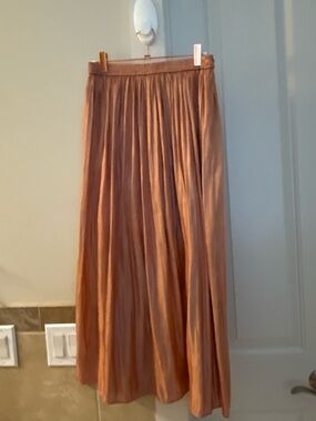 Pleated Maxi Skirt in metallic  - Women Skirts